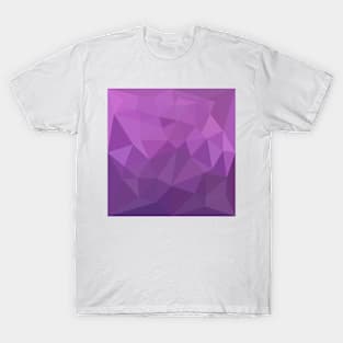 Plum Purple Abstract Low Polygon Background T-Shirt